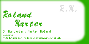 roland marter business card